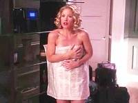 Christina Applegate strips in bra and caught naked