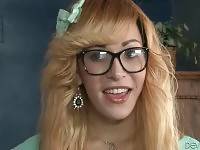 Handsome guy interviews hot babysitter and finds out she`s a transsexual.